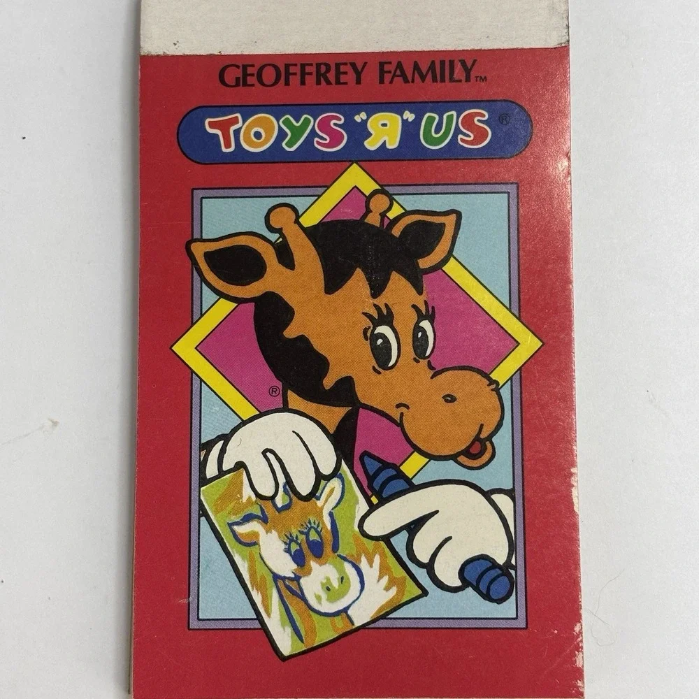 Vintage Toys R Us Notepad Writing Pad Lot Geoffrey Family 3